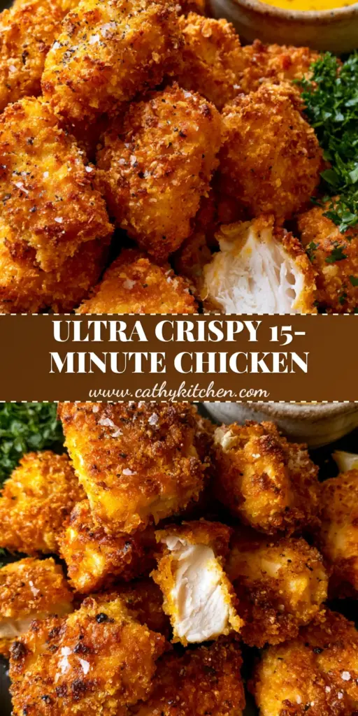 A pile of ultra-crispy air-fried chicken breast bites on a matte black plate with honey mustard sauce. (air fryer recipes)