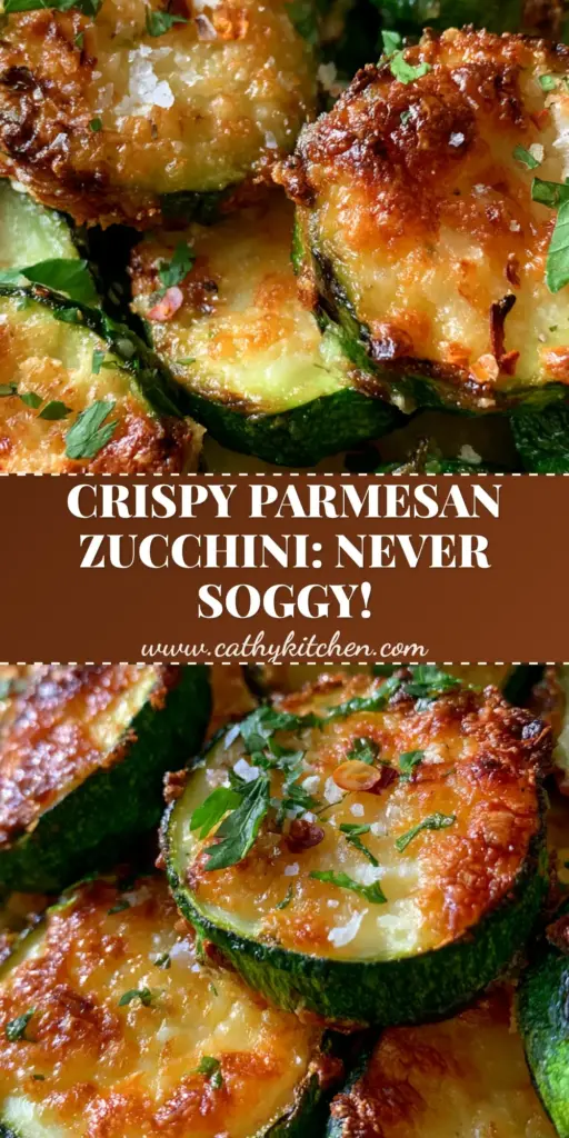 Extreme close-up of Baked Parmesan-Herb Zucchini slices with a golden-brown toasted crust and red pepper flakes.