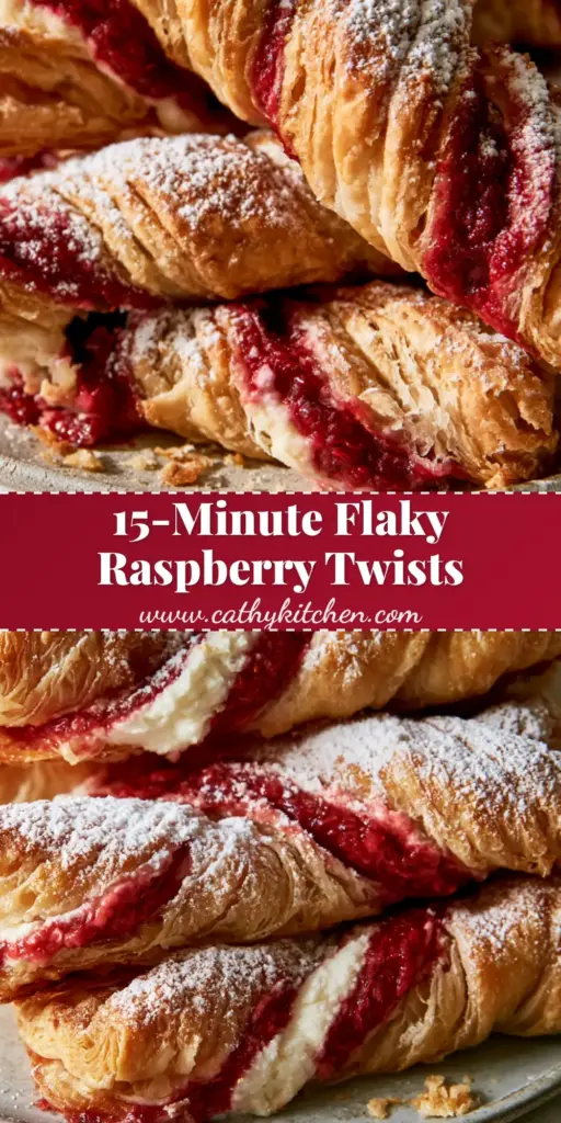A tall stack of golden-brown raspberry pastry twists dusted with powdered sugar on a grey plate. (raspberry pastry twists)