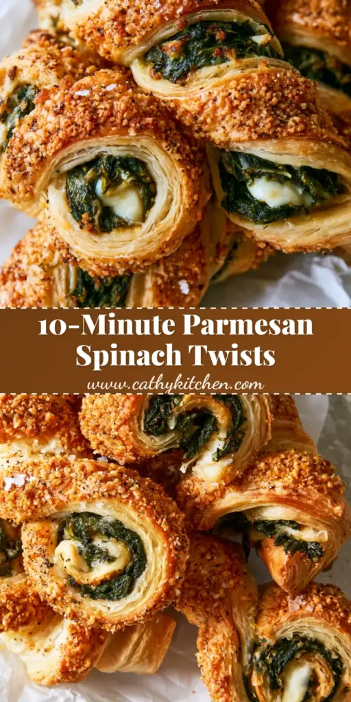 A tall stack of golden-brown Parmesan Spinach Cheese Twists on crumpled white parchment paper, showing flaky layers and toasted cheese granules.